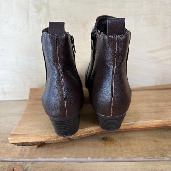 NWOT Sun + Stone Western Booties Brown‎ Cowboy 7 SS Grangerr - Picture 2 of 9